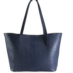 Gigi New York Navy Python Teddie Tote